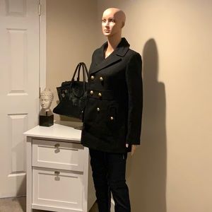 Black Loft pea coat